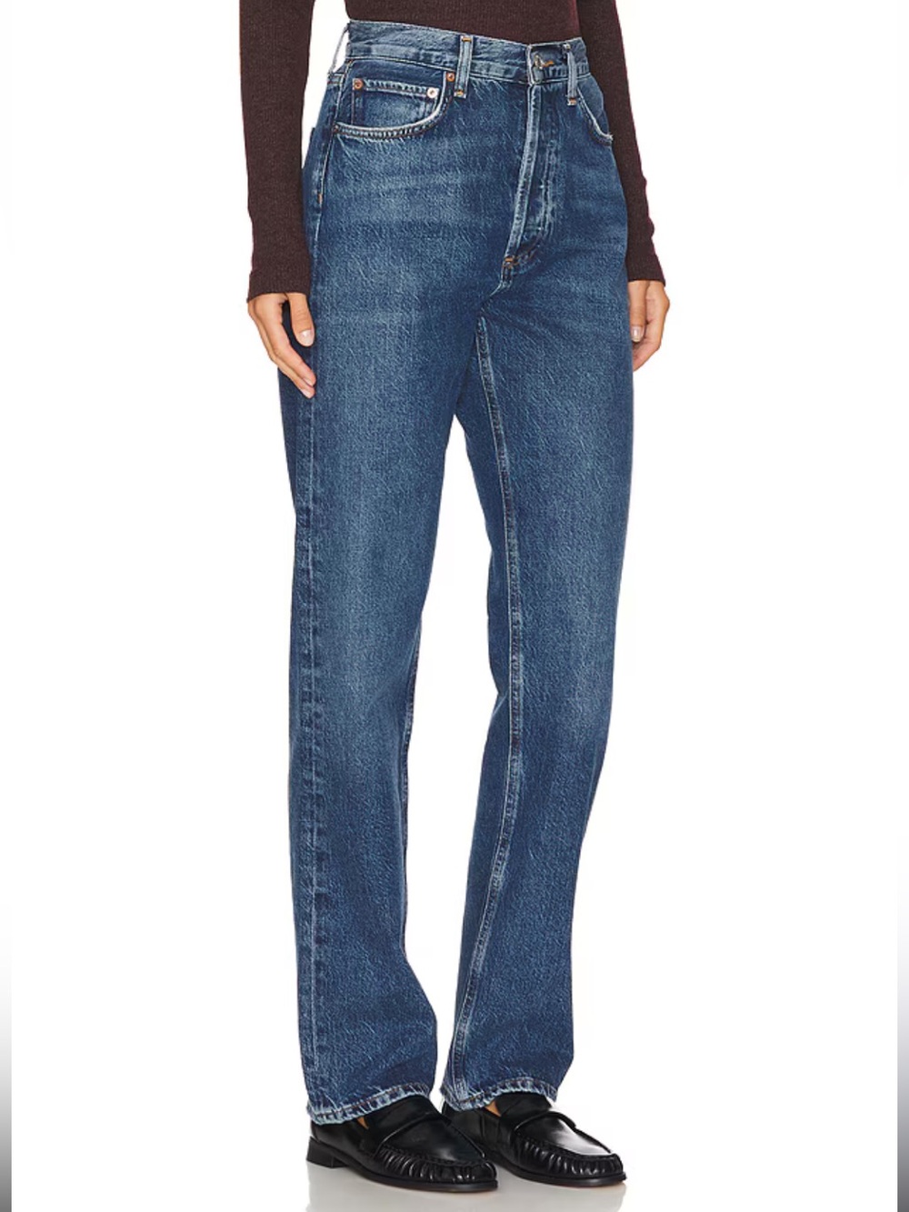 AGOLDE 90s Pinch Waist High Rise Straight Jeans in Control 27 - Picture 3 of 16